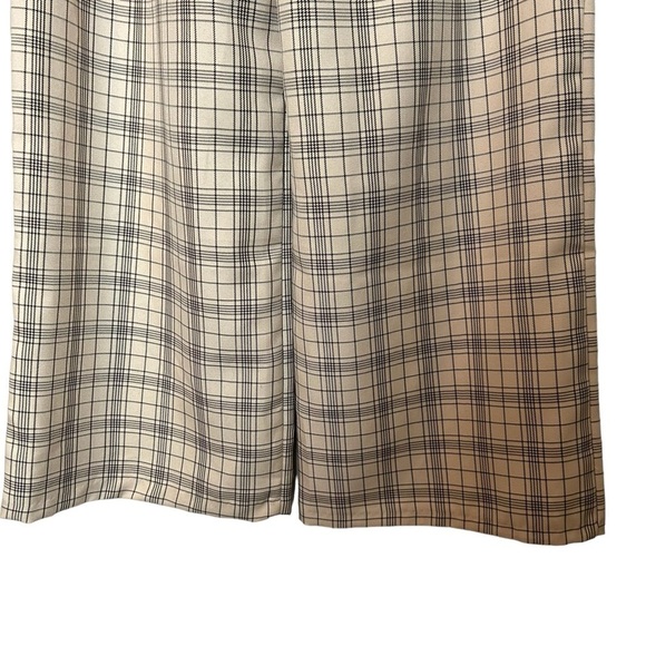 Stradivarius High Rise Wide Leg Plaid Pants Trousers Sz. US 12 - Picture 8 of 15